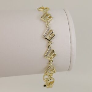 Bratara placata cu aur 14K model BB246 - 19 cm