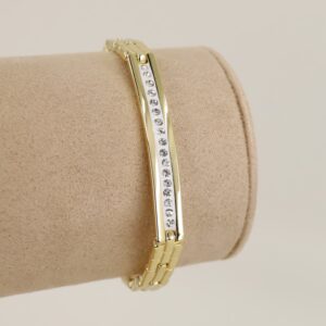 Bratara placata cu aur 14K model BB273  - 19 cm