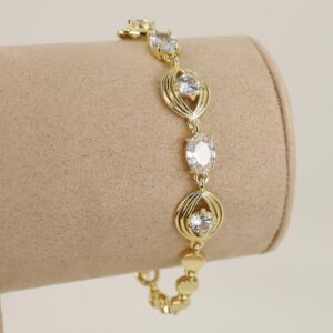 Bratara placata cu aur 14K model BB272 - 19 cm