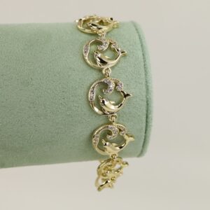 Bratara placata cu aur 14K model BB289 - 19 cm