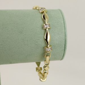 Bratara placata cu aur 14K model BB292 - 21 cm