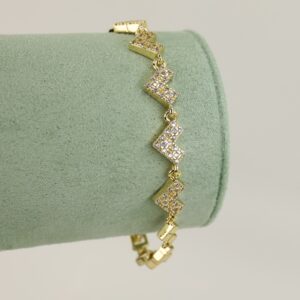 Bratara placata cu aur 14K model BB281 - 19 cm