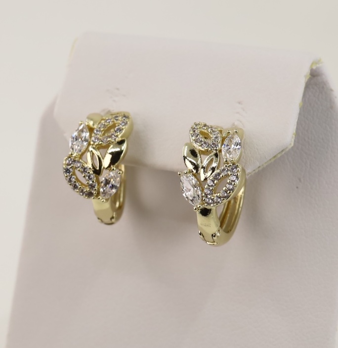 Cercei placati cu aur 14K model CH296 - 1,4 cm