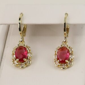 Cercei placati cu aur 14K model CJ372 - 2,5 cm