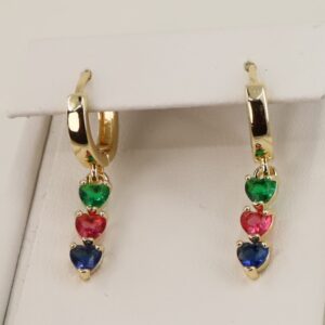 Cercei placati cu aur 14K model CJ364 - 2,5 cm