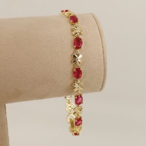 Bratara placata cu aur 14K model BB431 - 21 cm