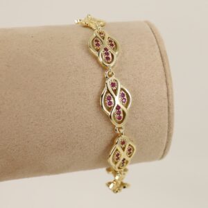 Bratara placata cu aur 14K model BB430 - 19 cm