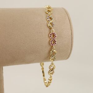 Bratara placata cu aur 14K model BB432 - 21 cm