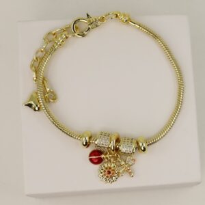 Bratara placata cu aur 14K model BB402 - 19 cm