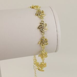 Bratara placata cu aur 14K model BB408 - 19 cm