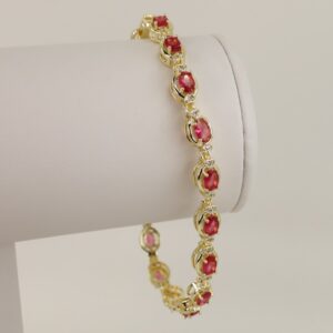 Bratara placata cu aur 14K model BB411 - 21 cm