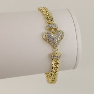 Bratara placata cu aur 14K model BB412 - 19 cm