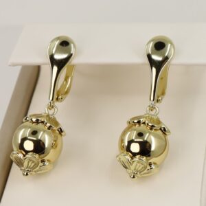 Cercei placati cu aur 14K model CJ450 - 3 cm