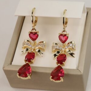 Cercei placati cu aur 14K model CJ416 - 4,5 cm