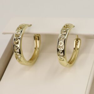 Cercei placati cu aur 14K model CJ406 - 1,8 cm