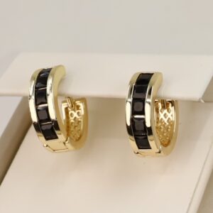 Cercei placati cu aur 14K model CJ411 - 1,3 cm