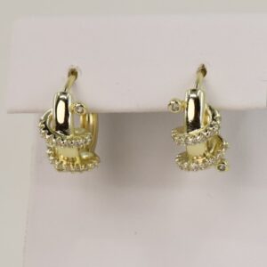 Cercei placati cu aur 14K model CJ486 - 1,3 cm