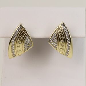 Cercei placati cu aur 14K model CJ484 - 1,4 cm