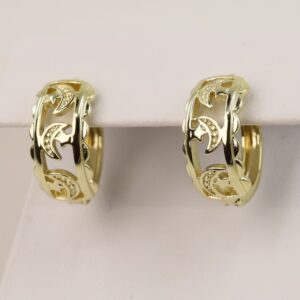 Cercei placati cu aur 14K model CJ490 - 1,3 cm