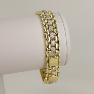 Bratara placata cu aur 14K model BB515 - 19 cm