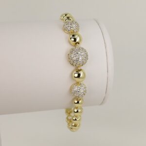 Bratara placata cu aur 14K model BB511 - 19 cm