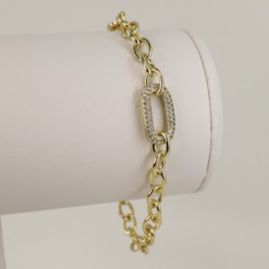 Bratara placata cu aur 14K model BB517 - 21 cm