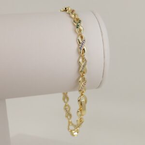 Bratara placata cu aur 14K model BB502 - 21 cm