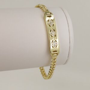 Bratara placata cu aur 14K model BB513 - 19 cm