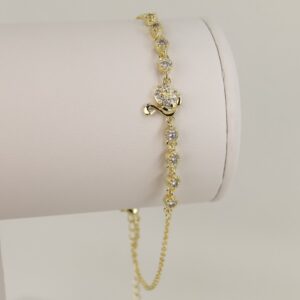 Bratara placata cu aur 14K model BB516 - 27 cm - glezna