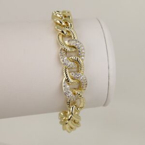 Bratara placata cu aur 14K model BB451 - 19 cm