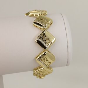 Bratara placata cu aur 14K model BB453 - 19 cm