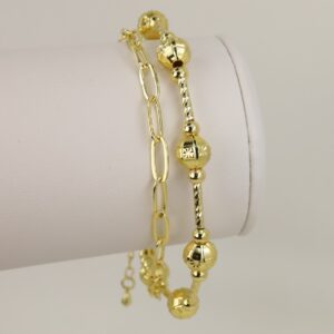 Bratara placata cu aur 14K model BB450 - 23 cm