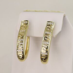 Cercei placati cu aur model CJ545 - dimensiune 3 cm