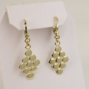 Cercei placati cu aur model CJ505 - dimensiune 3 cm