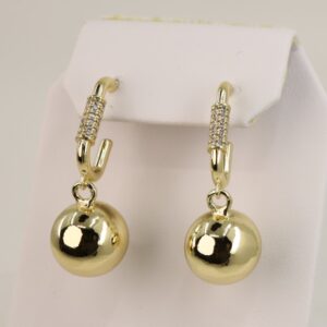 Cercei placati cu aur model CJ524 - dimensiune 3 cm