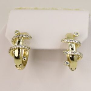 Cercei placati cu aur model CJ525 - dimensiune 1,2 cm