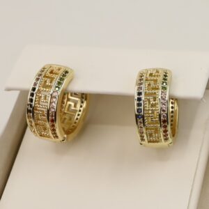 Cercei placati cu aur model CJ572 - dimensiune 1,3 cm