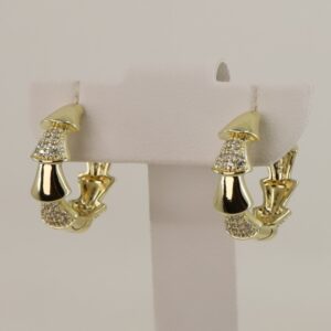 Cercei placati cu aur model CJ649 - dimensiune 2 cm