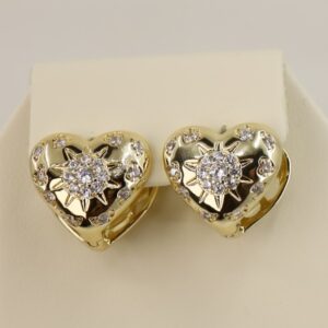 Cercei placati cu aur model CJ620 - dimensiune 1,2 cm