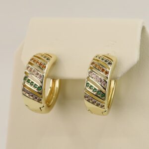 Cercei placati cu aur model CJ606 - dimensiune 1,3 cm