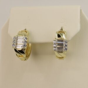 Cercei placati cu aur model CJ646 - dimensiune 1 cm