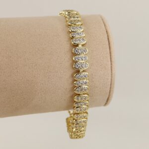 Bratara placata cu aur 14K model BB637 - 19 cm