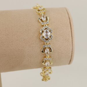 Bratara placata cu aur 14K model BB627 - 19 cm