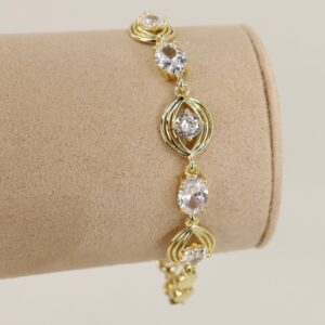 Bratara placata cu aur 14K model BB621 - 19 cm