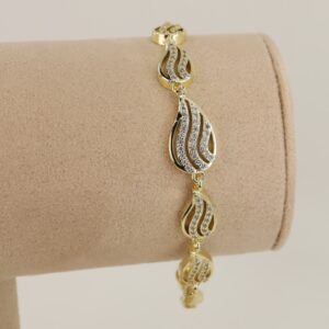 Bratara placata cu aur 14K model BB630 - 19 cm