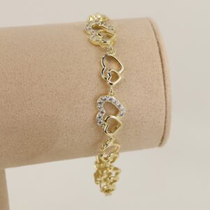 Bratara placata cu aur 14K model BB622 - 19 cm