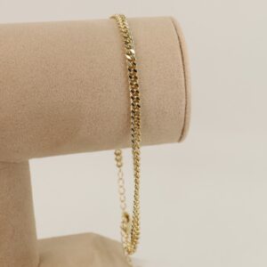 Bratara placata cu aur 14K model BB624 - 27 cm - glezna