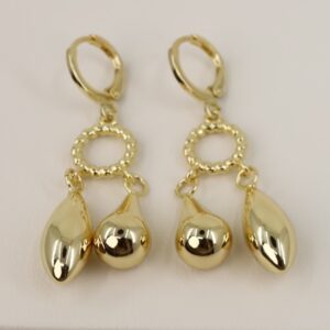 Cercei placati cu aur model CJ656 - dimensiune 4 cm