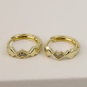 Cercei placati cu aur model CJ663 - dimensiune 1 cm