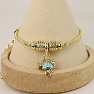 Bratara placata cu aur 14K model BB563 - 21 cm